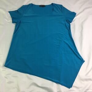Slinky Brand Asymmetrical Tee Blue Medium